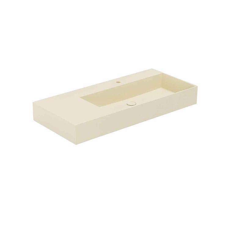 Elegance SQ 102 L håndvask m/hanehul, Perlé