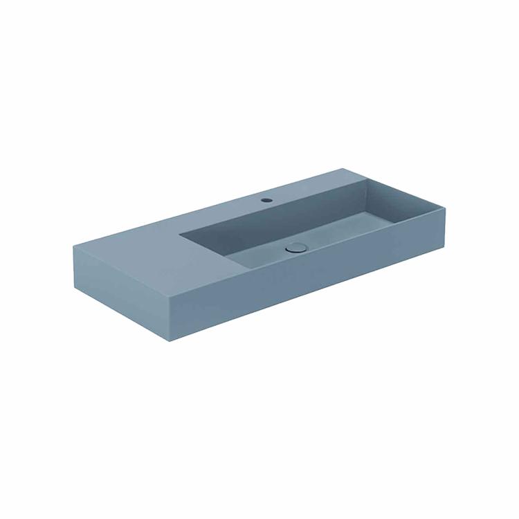 Elegance SQ 102 L håndvask m/hanehul, Royal Blue