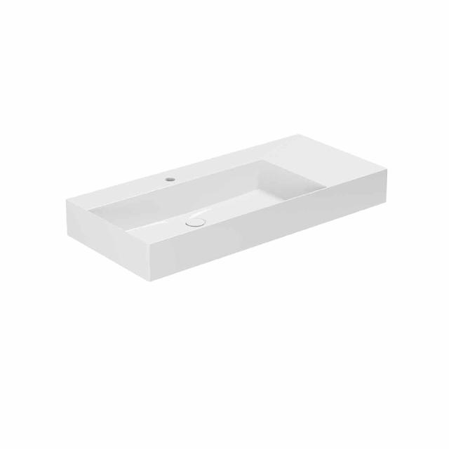 Elegance SQ 102 R håndvask m/hanehul, Mathvid