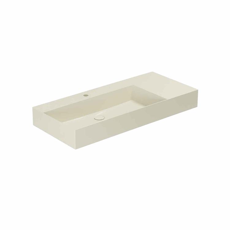 Elegance SQ 102 R håndvask m/hanehul, Perlé