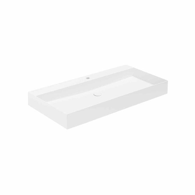 Elegance SQ 102 håndvask m/hanehul, Mathvid