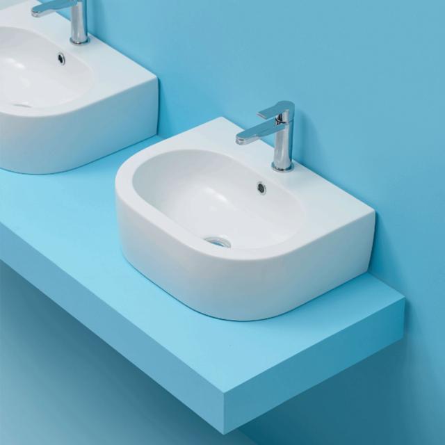 Flo 50 porcelænshåndvask, Hvid