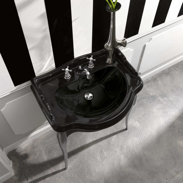 Retro 62 porcelænshåndvask, Blank sort