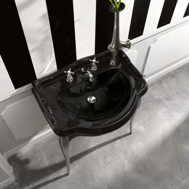 Retro 62 porcelænshåndvask, Blank sort