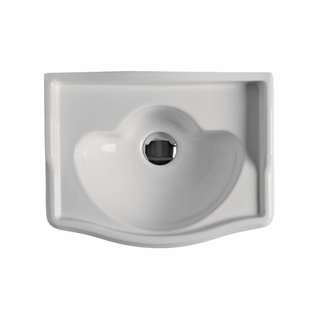 Retro 41 porcelænshåndvask u/hanehul, Hvid