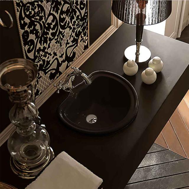 Retro 50 porcelænshåndvask, Blank sort