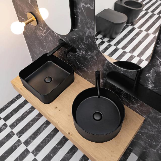 Mate slim Ø40 porcelænshåndvask, Matsort