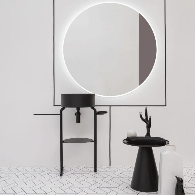 Mate slim Ø40 porcelænshåndvask, Matsort