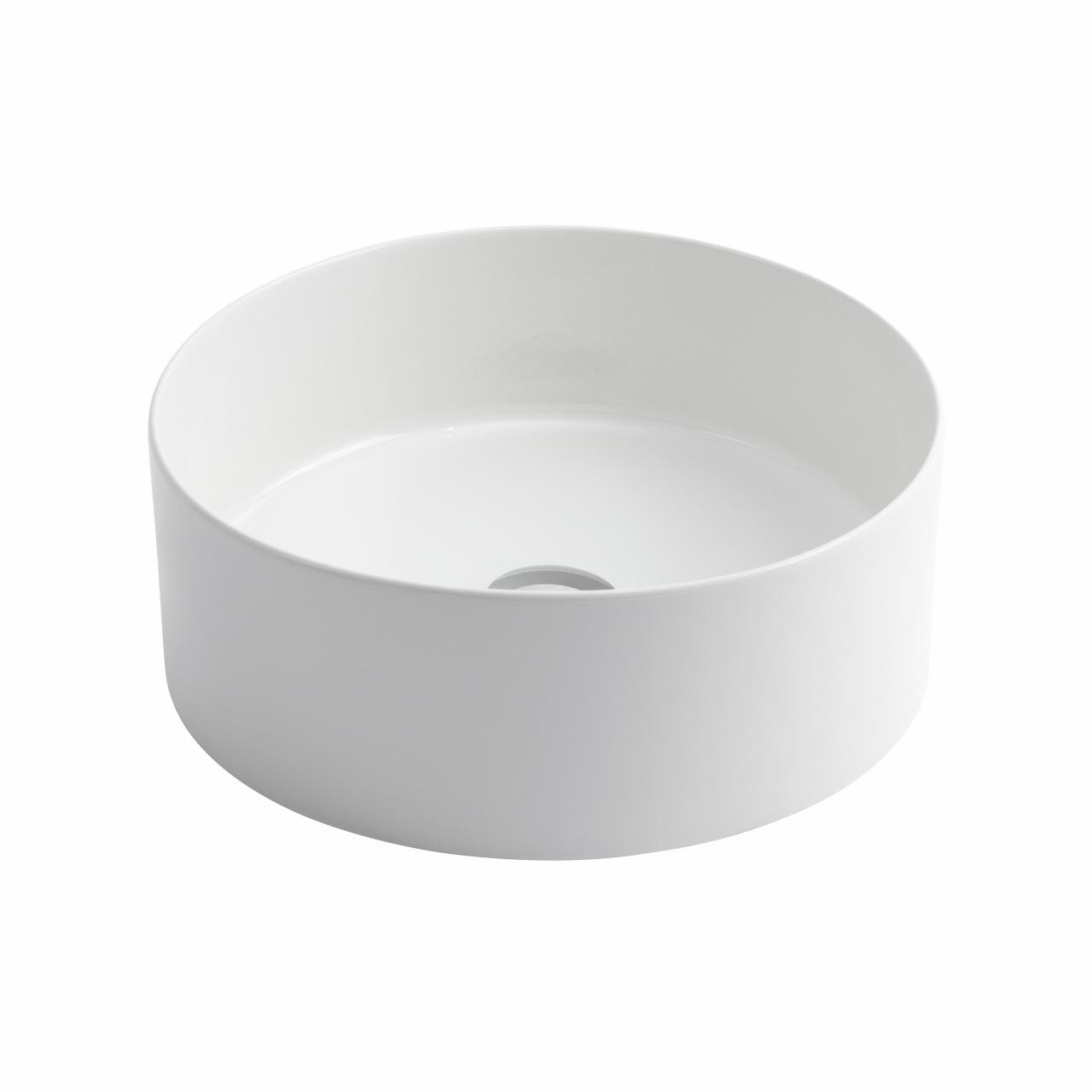 Mate slim Ø40 porcelænshåndvask, Hvid