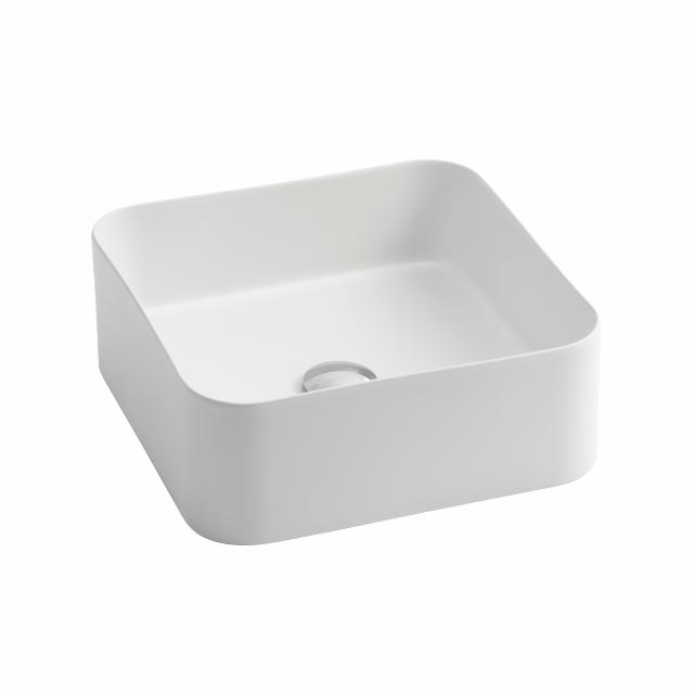 Mate slim 40x40 porcelænshåndvask, Mathvid