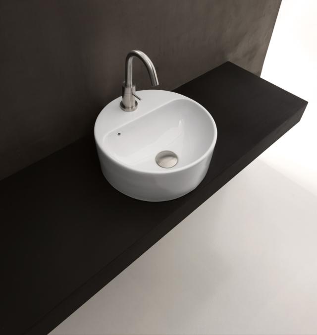 Axa Rondo 1035 Normal porcelænshåndvask, Hvid