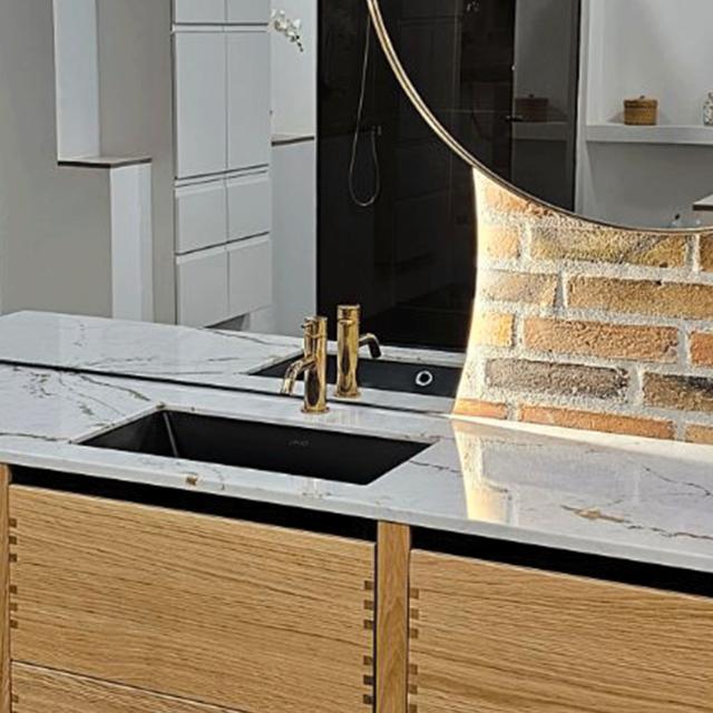 Gino 52U porcelænshåndvask, Matsort