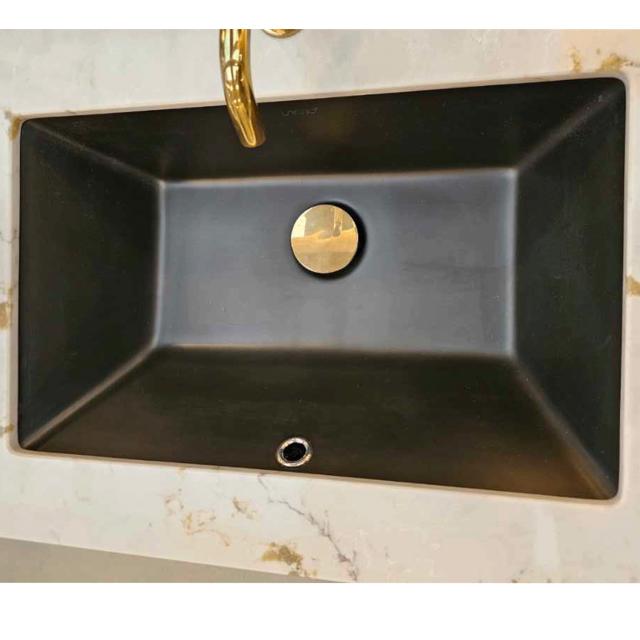 Gino 52U porcelænshåndvask, Matsort