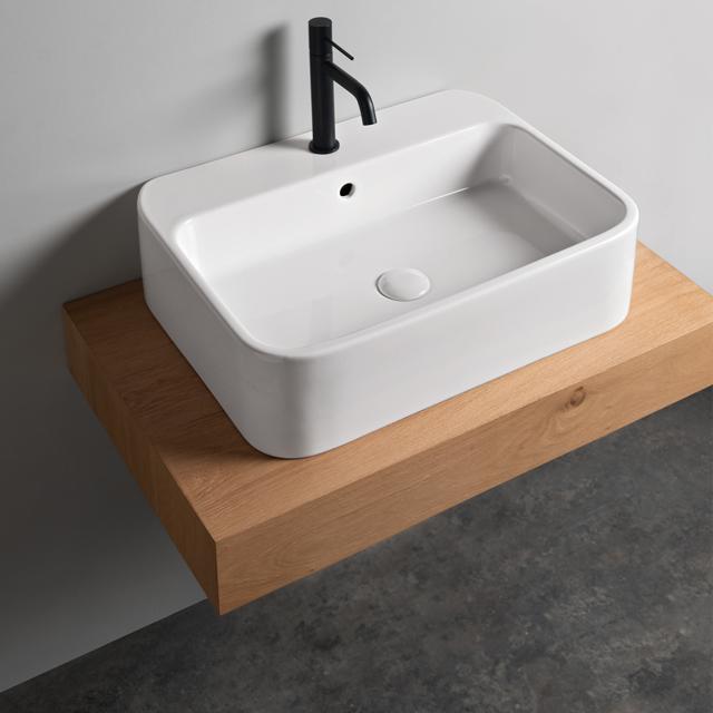 Cosa 60 håndvask m/hanehul, Hvid