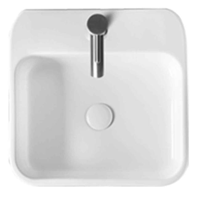 Cosa 48 indbygget håndvask m/hanehul, Hvid 