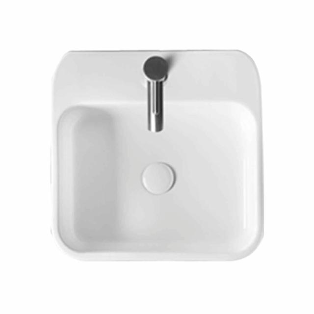 Cosa 48 semi-indb. håndvask m/hanehul, Hvid