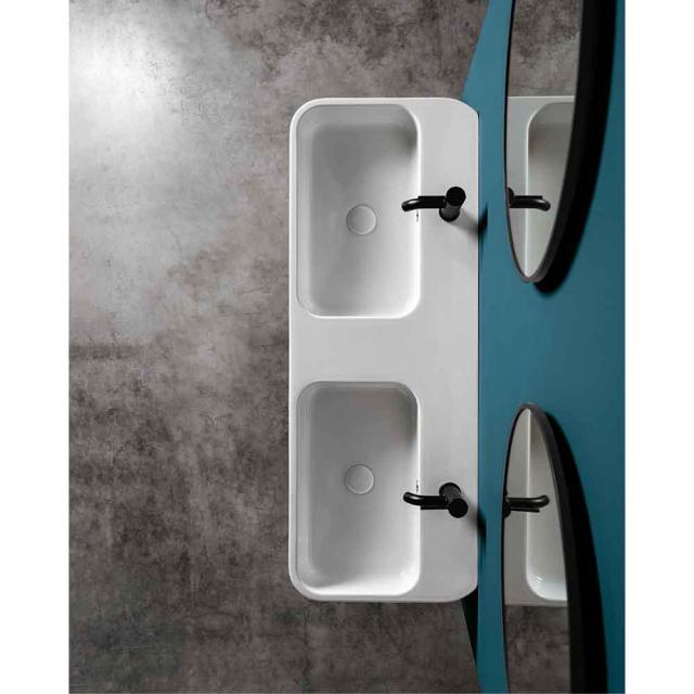 Cosa 120 dobb. håndvask m/hanehul, Hvid