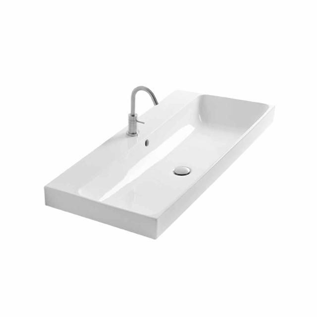 Lavabo 100 håndvask m/hanehul, Hvid