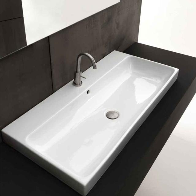 Lavabo 100 håndvask m/hanehul, Hvid