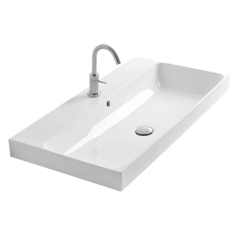 Lavabo 80 håndvask m/hanehul, Hvid