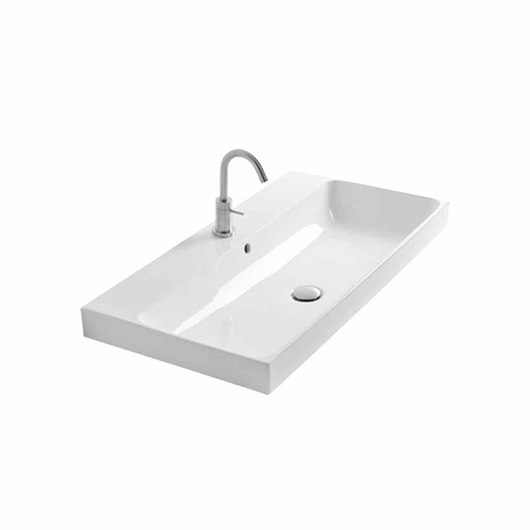 Lavabo 80 håndvask m/hanehul, Hvid