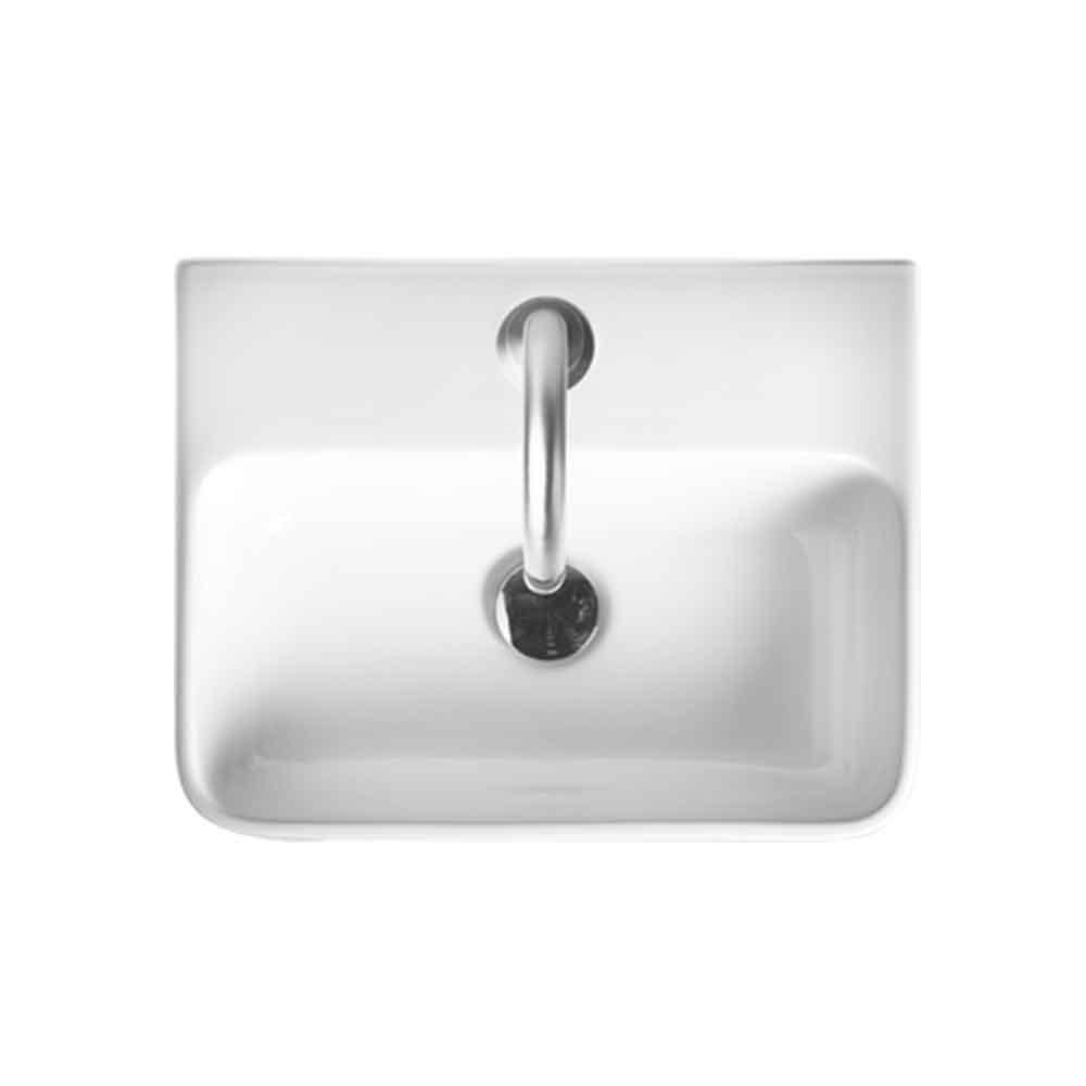 Lavabo 45 semi-indb. håndvask m/hanehul, Hvid