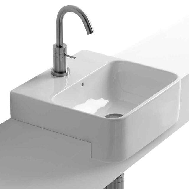 Lavabo 45 semi-indb. håndvask m/hanehul, Hvid