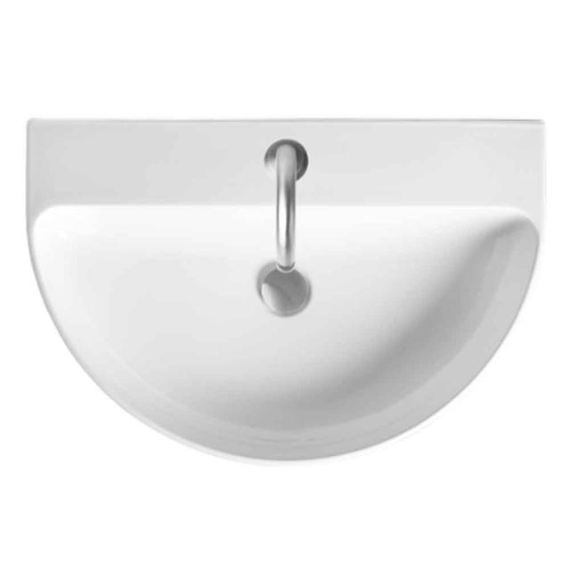Lavabo 70 halvrund håndvask m/hanehul, Hvid