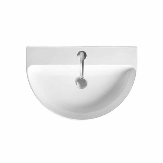 Lavabo 70 halvrund håndvask m/hanehul, Hvid