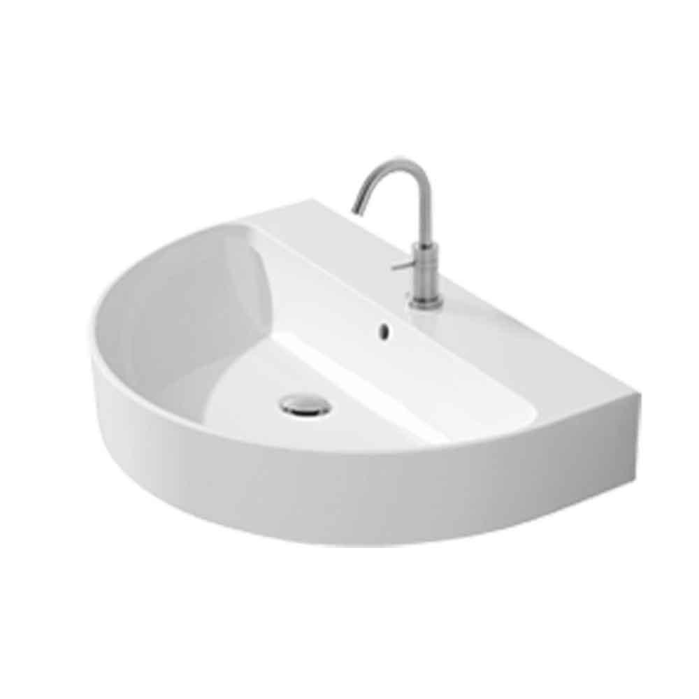 Lavabo 60 halvrund håndvask m/hanehul, Hvid