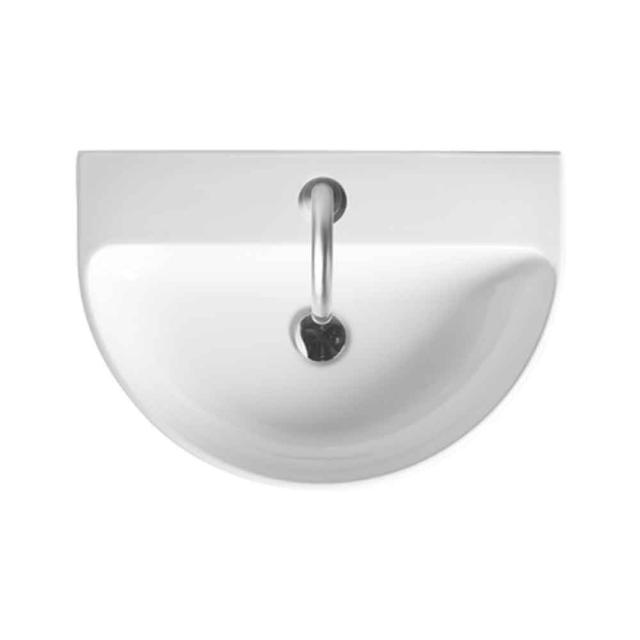 Lavabo 60 halvrund håndvask m/hanehul, Hvid