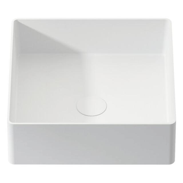 Pisa Solid Surface 36x36 håndvask, Hvid