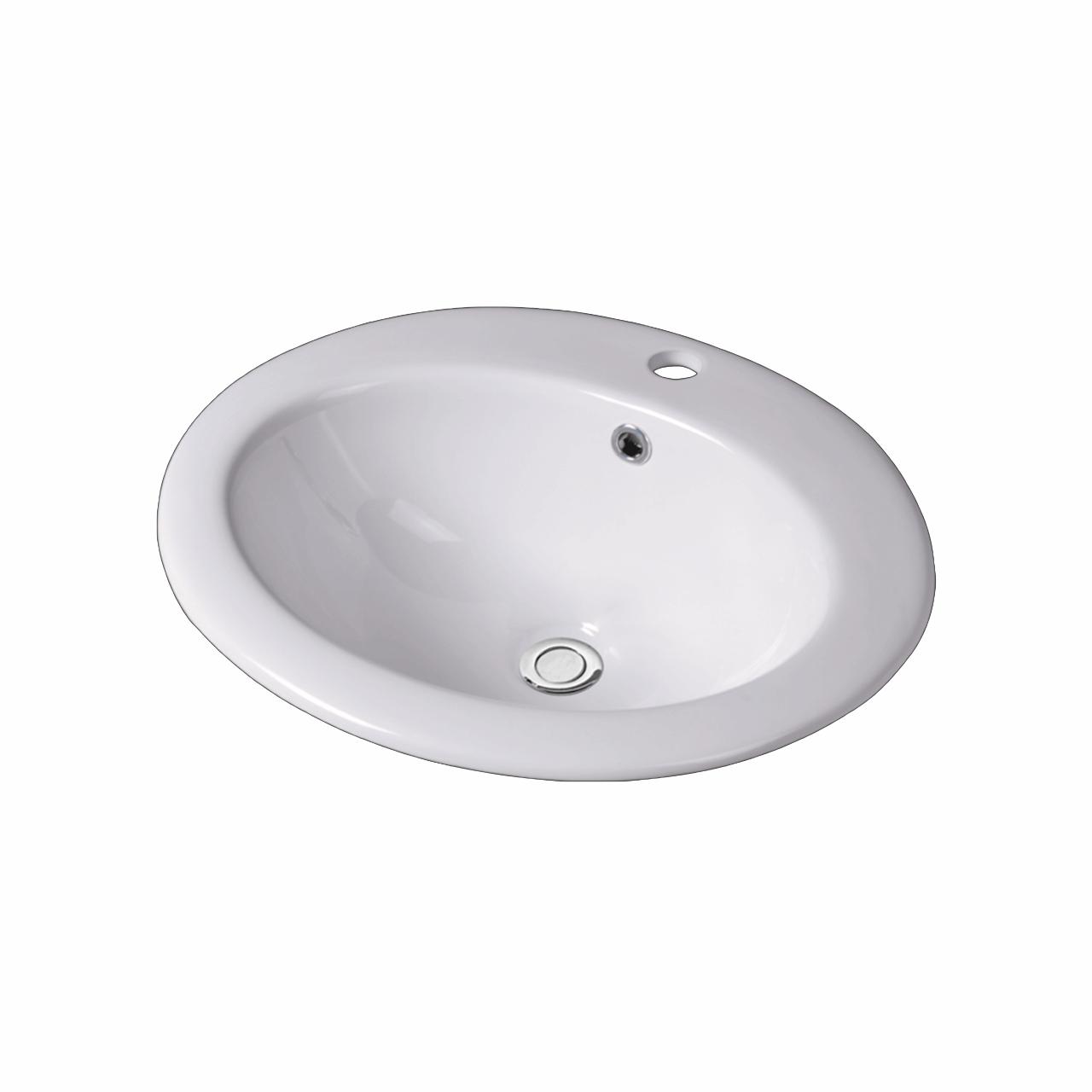 Studio 510 porcelænshåndvask m/hanehul, Hvid