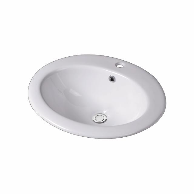 Studio 510 porcelænshåndvask m/hanehul, Hvid