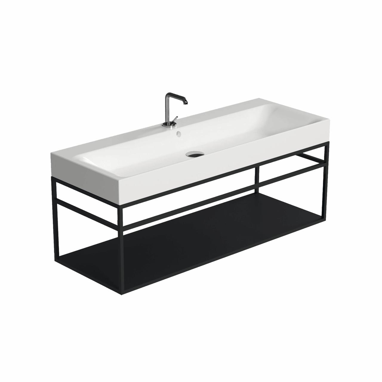 Væghængt stativ til Cento vaske 120x45, Matsort