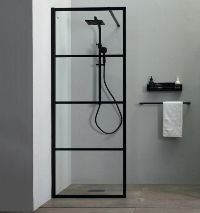 Walk In glasbrusevæg 80x200, Matsort