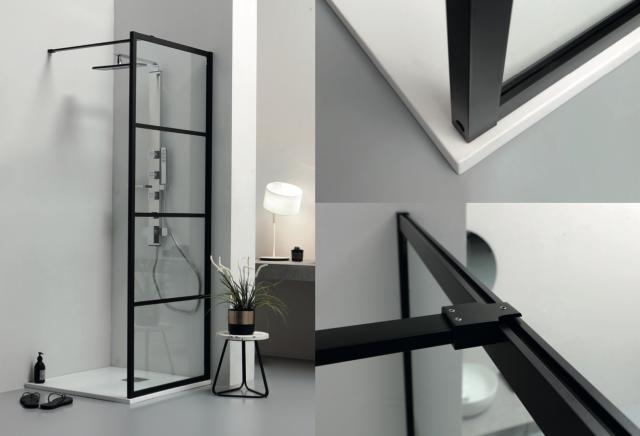 Walk In glasbrusevæg 80x200, Matsort