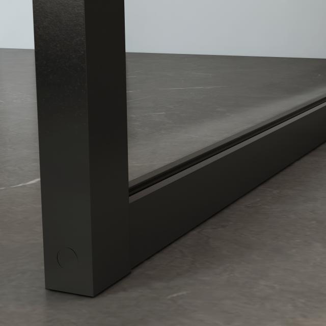 Walk In glasbrusevæg 90x200, Matsort (u/midtersprosse)