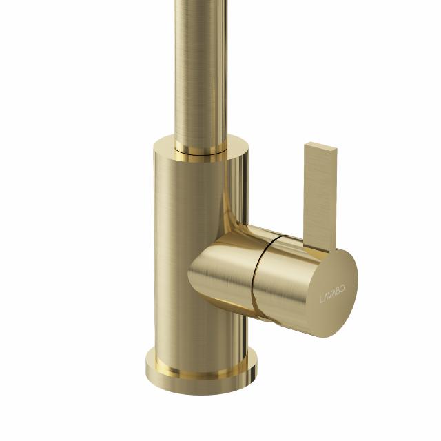 Kubus 140 RS Square køkkenarmatur, PVD Messing