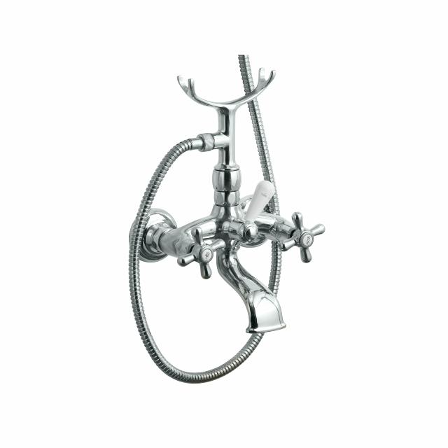 Retro to-grebs badekararmatur, Krom