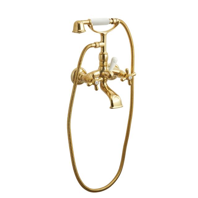 Lavabo Retro to-grebs badekararmatur, Massiv messing