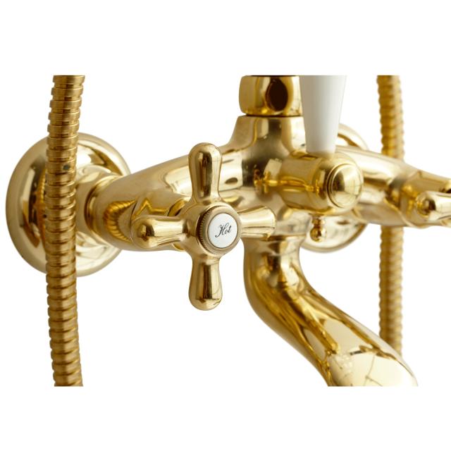 Lavabo Retro to-grebs badekararmatur, Massiv messing