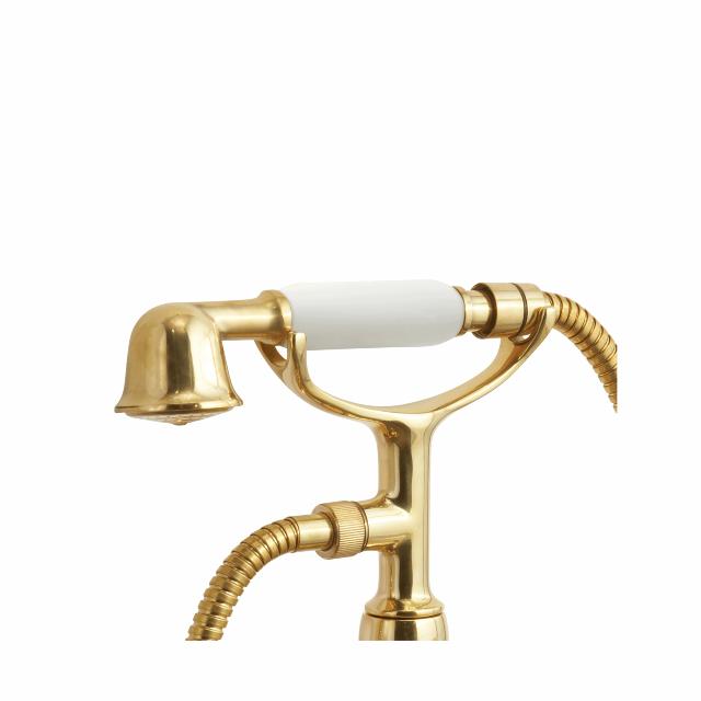 Retro to-grebs badekararmatur, Massiv messing