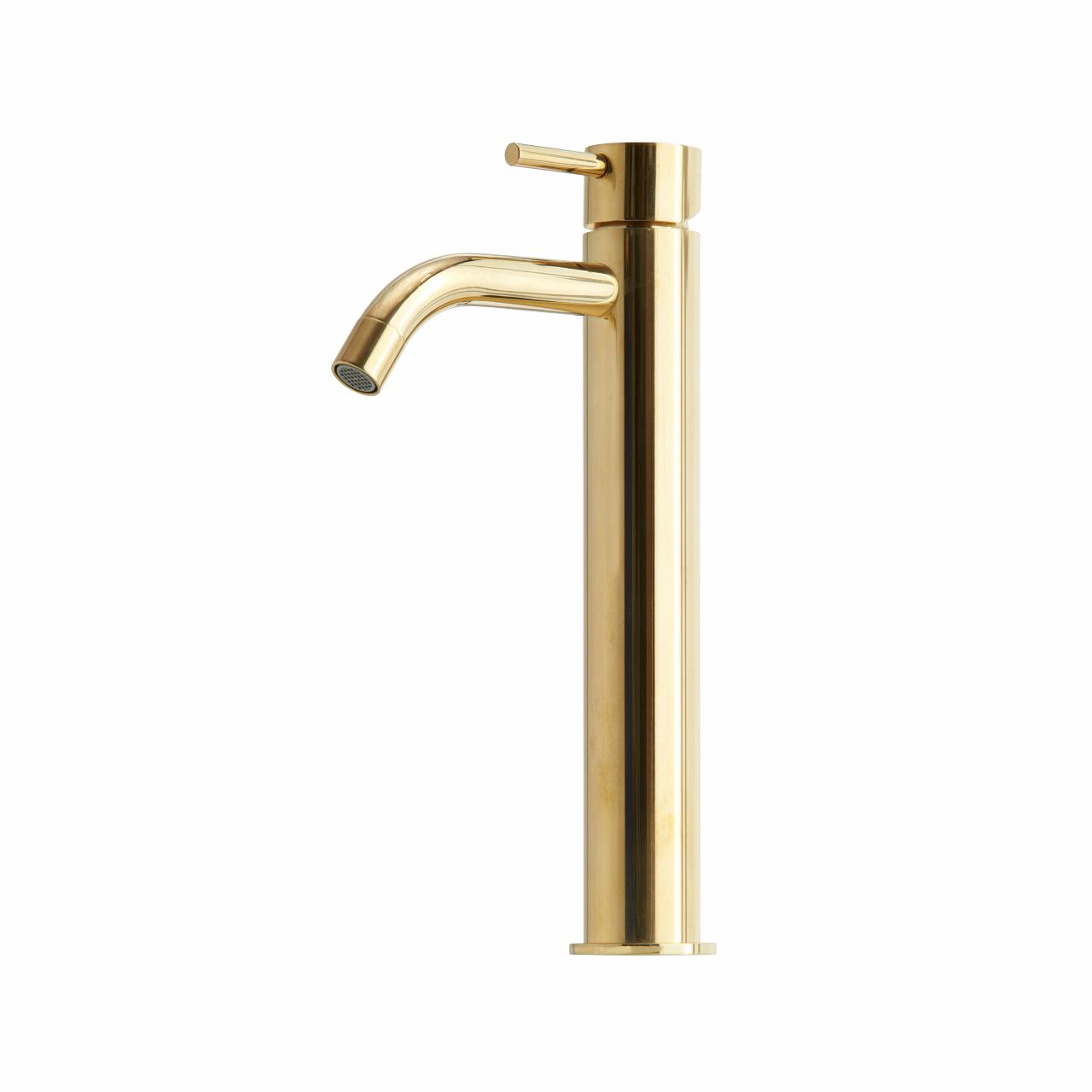 Mira 050 håndvaskarmatur høj model, Massiv messing