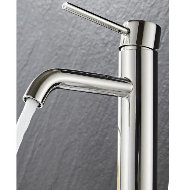 Safira håndvaskarmatur, Blankpoleret rustfrit stål