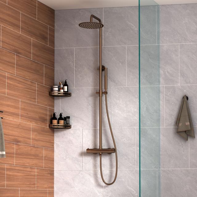 Lavabo Argo RS komplet brusesystem, PVD Kobber