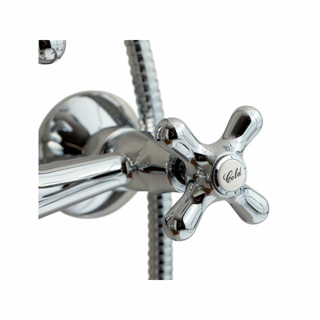 Retro komplet to-grebs brusesæt, Krom