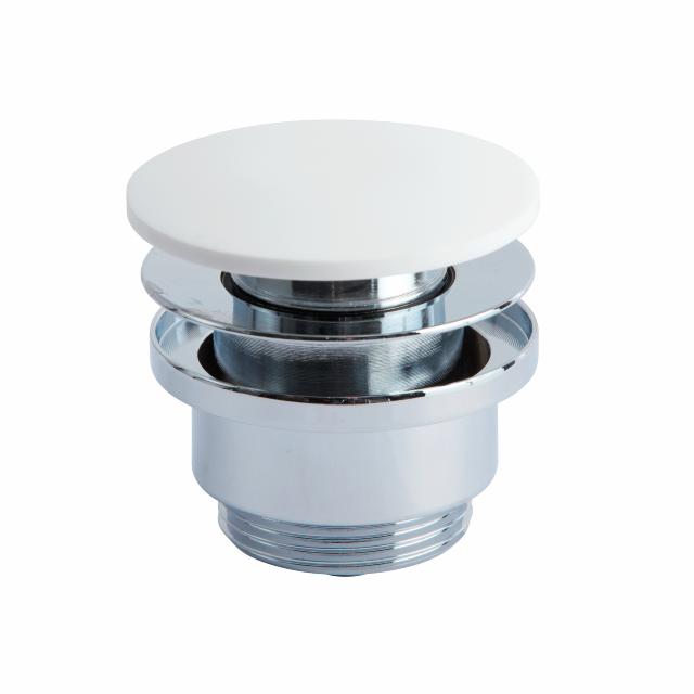 Luna pop-up bundventil, Solid Surface hvid