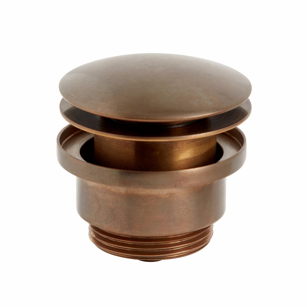 Luna pop-up bundventil, Bruneret massiv messing