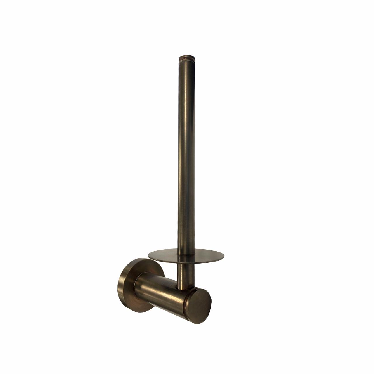 Luna reservetoiletpapirholder, Bruneret massiv messing